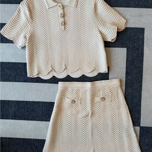 Sandro Beige Textured Knit Top